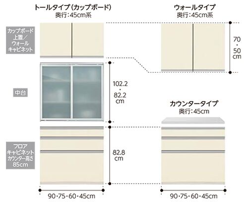 キッチンとのコーディネートも楽しめる、美しくて機能的な収納。