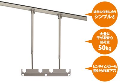 吊下げ物干し Aセット（耐荷重50kg）