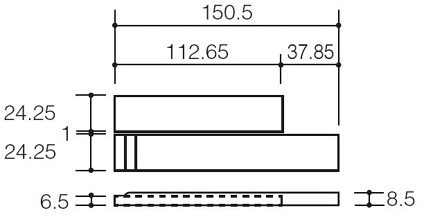 ECP-2515NB タイル形状図（詳細）