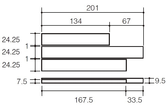 ECP-2520TNA タイル形状図(詳細)
