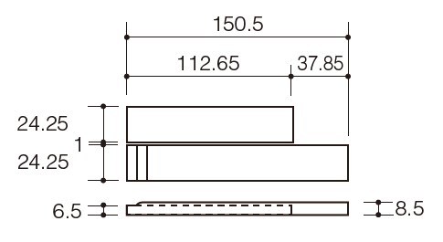 ECP-2515NB タイル形状図(詳細)