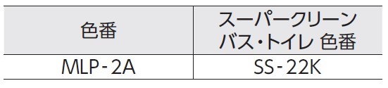 推奨目地色番(壁使用時)